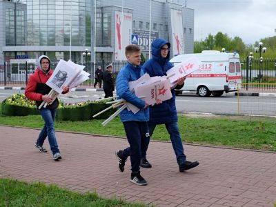 Подготовка к акции "Бессмертный полк" в Люберцах. Фото www.facebook.com/varfolomeev